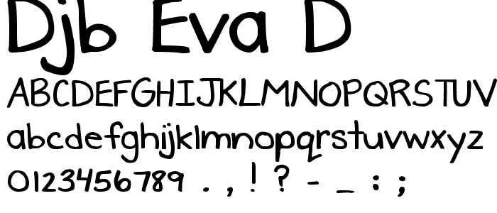 DJB EVA D font
